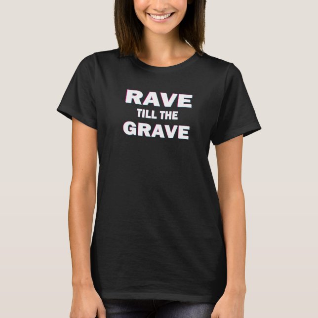 Rave Trippy Hardcore Hardcore Techno T-Shirt (Vorderseite)