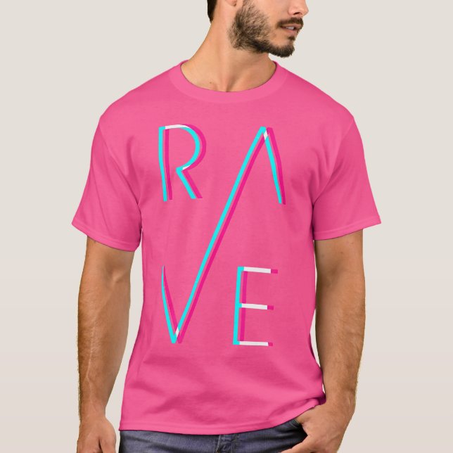 Rave Trippy Techno Edm Trance T-Shirt (Vorderseite)