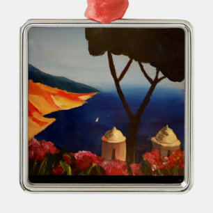 Ravello Salerno Italien Ansicht Amalfi Küste Silbernes Ornament