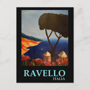 Ravello Salerno Italien - Blick auf die Amalfiküst Postkarte