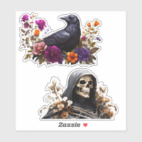 Raven and Grim Sensenmann Vinyl Stickers Anpassen