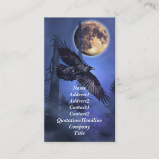 "Raven and Moon Business Card" Visitenkarte