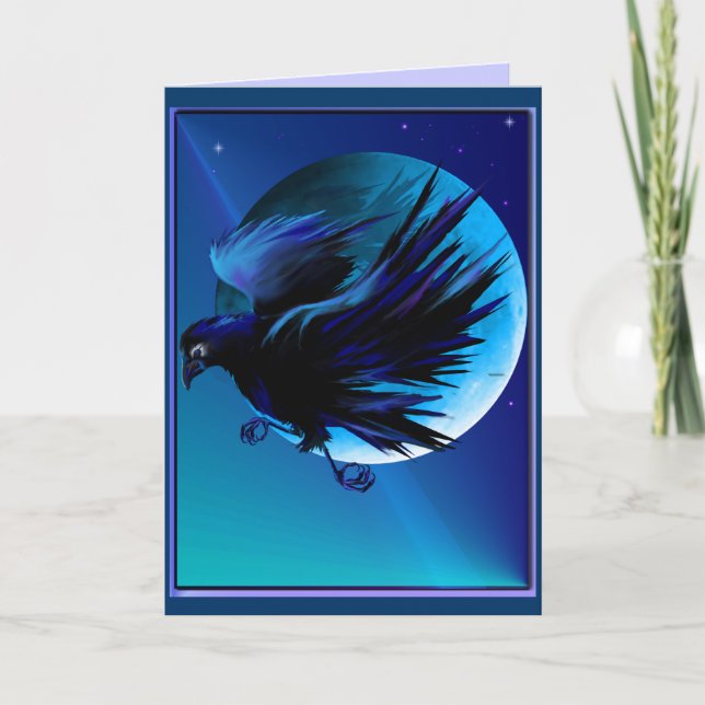Raven and Moon Cards Karte (Vorderseite)