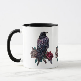 Raven and Roses Coffee Tasse