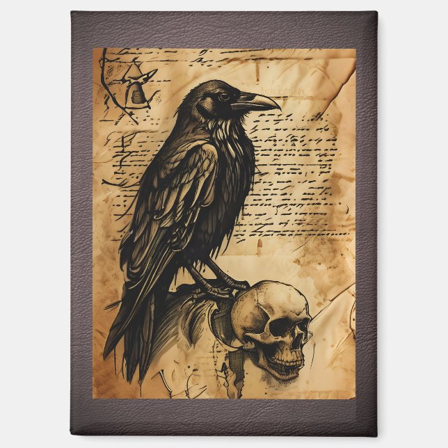Raven and Skull Junk Journal Page Magnet (Vorderseite)