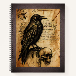 Raven and Skull Junk Journal Page Notizbuch