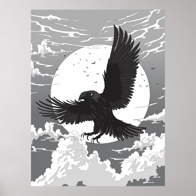 Raven And The Moon Poster (Vorne)