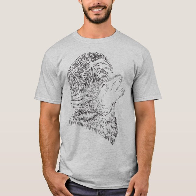 Raven and Wolf T - Shirt (Vorderseite)
