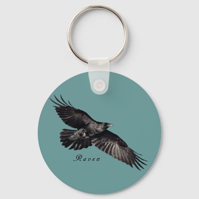 Raven Animal-Lover Bird-fancier Geschenke Schlüsselanhänger (Vorderseite)