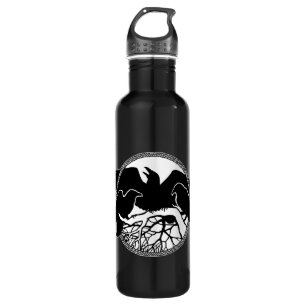 Raven Art Cool Crow Art Sport Flasche Trinkflasche