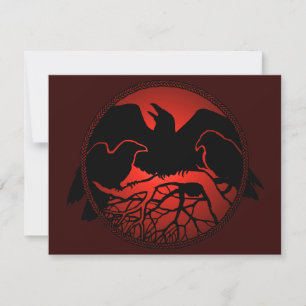 Raven Art Einladungen Personalisierte indianische 