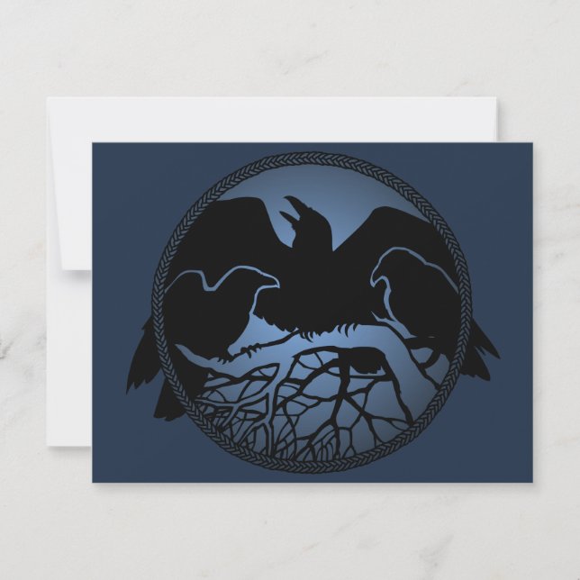 Raven Art Einladungen Personalisierte Kunstkarte (Vorderseite)