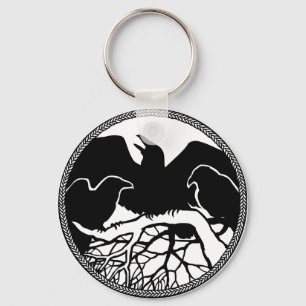 Raven Art Keychain Wildlife Crow / Raven Gifts Schlüsselanhänger