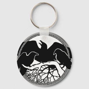 Raven Art Keychain Wildlife Crow / Raven Gifts Schlüsselanhänger