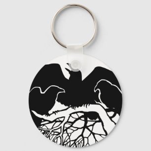 Raven Art Keychain Wildlife Crow / Raven Gifts Schlüsselanhänger