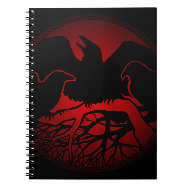 Raven Art Notebook Crow Art Journal Book Notizblock (Vorderseite)