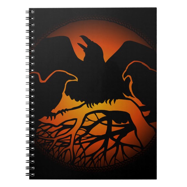 Raven Art Notebook Crow Art Journal Book Notizblock (Vorderseite)