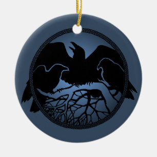 Raven Art Ornament Black Crow Dekorationen Geschen
