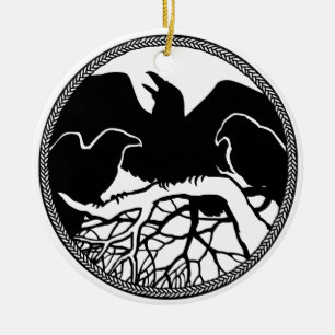Raven Art Ornament Black Crow Dekorationen Geschen