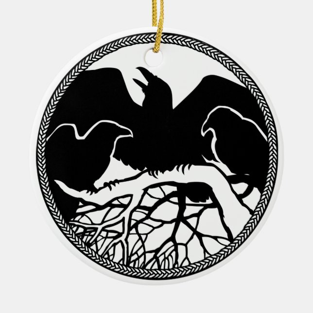 Raven Art Ornament Black Crow Dekorationen Geschen (Vorne)
