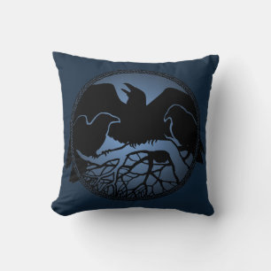 Raven Art Pillows First Nations Wildlife Pillows Kissen