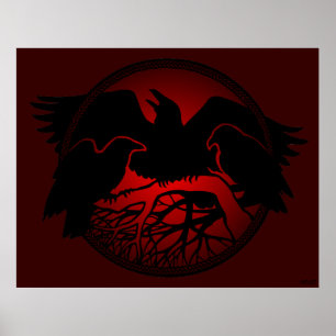 Raven Art Posters Native Wildlife Art Prints Deco Poster