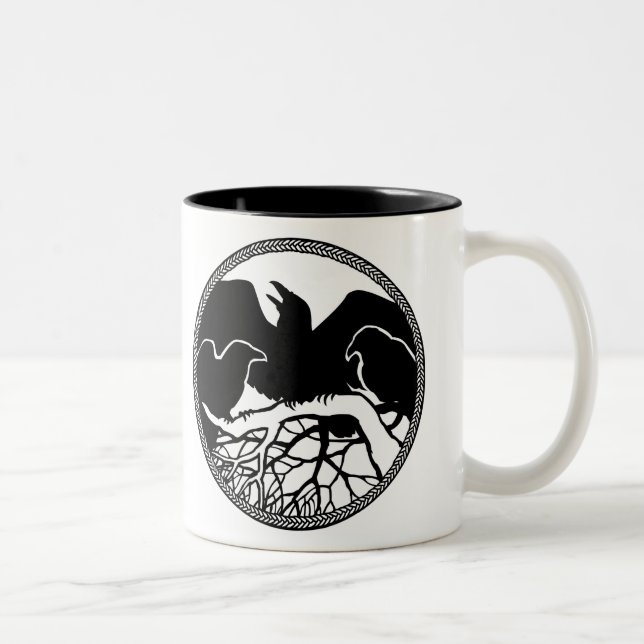Raven Art Tasse Wild Bird Crow Cup Raven Tasse (Rechts)