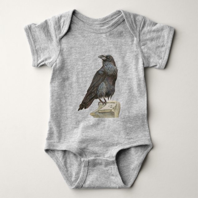 Raven Baby Strampler (Vorderseite)