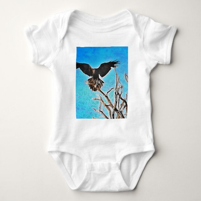Raven-Baum Baby Strampler (Vorderseite)