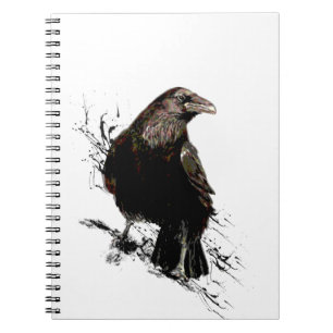 Raven Bird Art Collection Notizblock