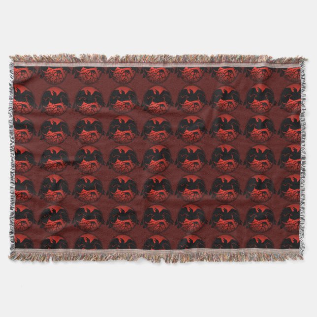 Raven Bird Blanket Spirit Animals Throw Blankes Decke (Vorderseite)