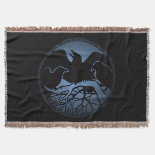 Raven Bird Blanket Spirit Animals Throw Blankes Decke