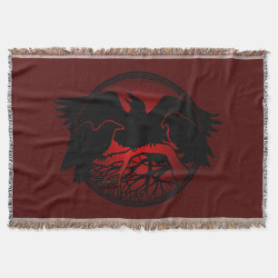 Raven Bird Blanket Spirit Animals Throw Blankes Decke