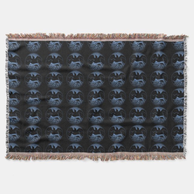 Raven Bird Blanket Spirit Animals Throw Blankes Decke (Vorderseite)