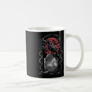 Raven Bird Gothic Raven Art Friedhof Fantasy Kaffeetasse