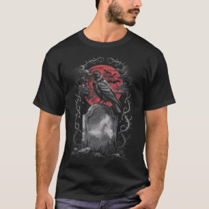 Raven Bird Gothic Raven Art Friedhof Fantasy T-Shirt