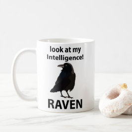 Raven Blick auf meine Intelligenz Raven Kaffeetasse