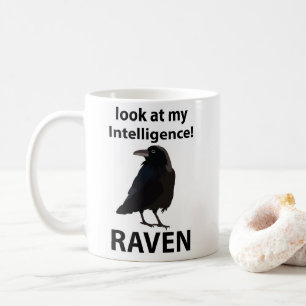 Raven Blick auf meine Intelligenz Raven Kaffeetasse