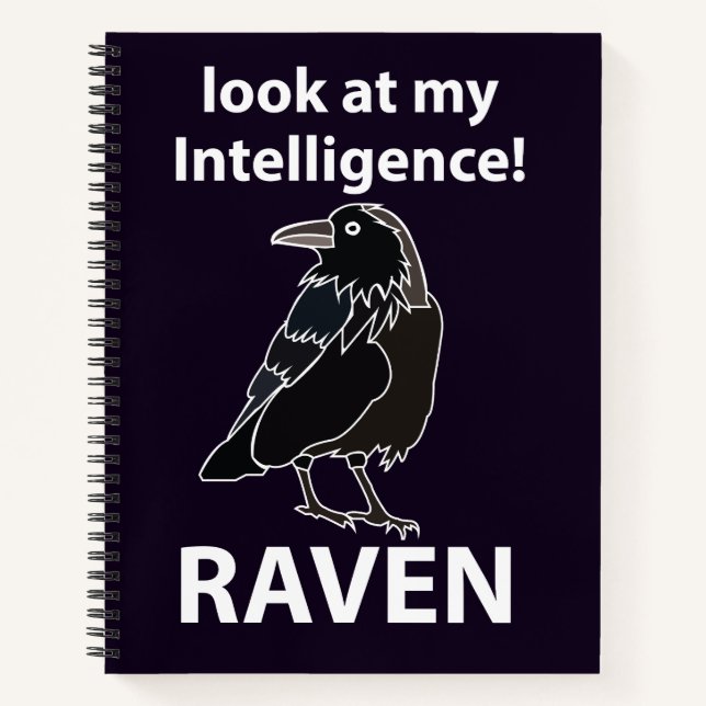 Raven Blick auf meine Intelligenz Raven Notizbuch (Vorderseite)