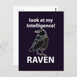 Raven Blick auf meine Intelligenz Raven Postkarte