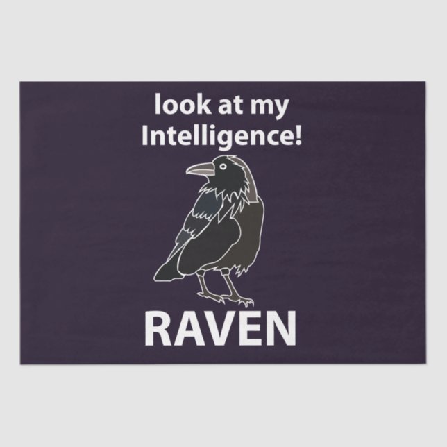 Raven Blick auf meine Intelligenz Raven Seidenpapier (Vorderseite)