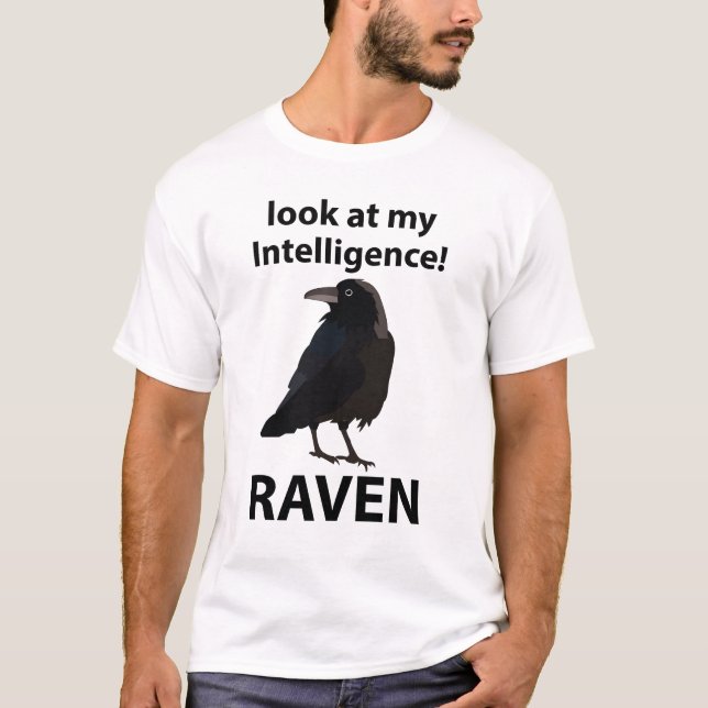 Raven Blick auf meine Intelligenz Raven T-Shirt (Vorderseite)