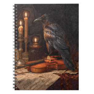 Raven Candlelight Violin-Notebook Notizblock