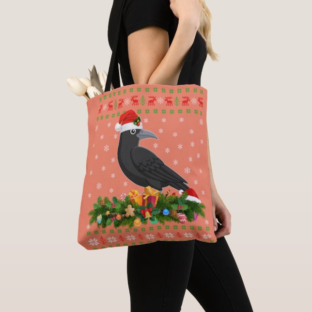 Raven Crow Bird Lover Xmas Weihnachtsmannmütze Ugl (Von Nahem)