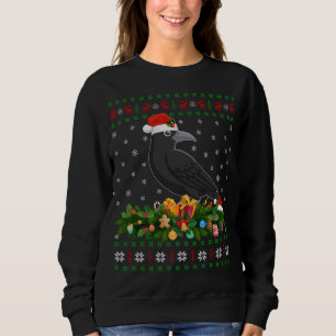 Raven Crow Bird Lover Xmas Weihnachtsmannmütze Ugl Sweatshirt