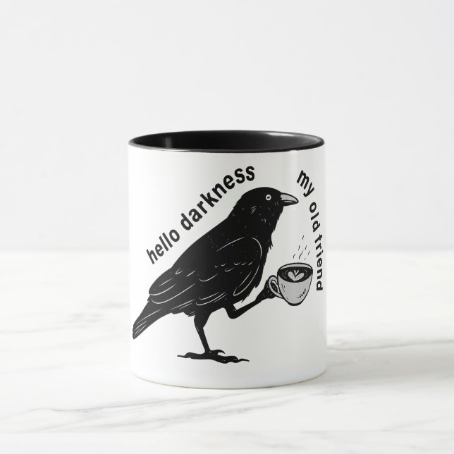 Raven Crow Coffee Fall | Niemals Mehr Poe Gothic P Tasse (Zentrum)