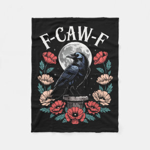 Raven Crow F-craw-f Halloween Bird Fcawf Gothic Sp Fleecedecke