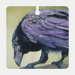Raven Crow Liebhaber originelle Aquarellbilder dru Ornament Aus Metall