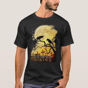 Raven Crow versucht Mord Retro Moon Wiccan Paga T-Shirt