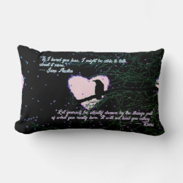 Raven Dark Liebe knackte glühendes Herz mit Zitate Lendenkissen